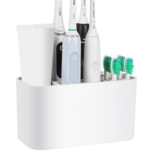 Linkidea Elektrischer Zahnbürstenhalter für die Dusche, Kunststoff, selbstklebend, Power-Zahnpasta-Ständer, Organizer, kompatibel mit Oral-B iO Serie, Philip Sonicare ProtectiveClean Linkidea Elektrischer Zahnbürstenhalter für die Dusche, Kunststoff, selbstklebend, Power-Zahnpasta-Ständer, Organizer, kompatibel mit Oral-B iO Serie, Philip Sonicare ProtectiveClean von Linkidea