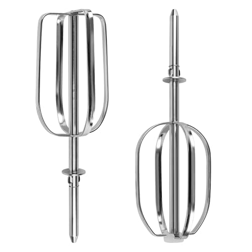 Linkidea Handmixer Schlägel 2er Set, 304 Edelstahl Mixer Ersatzschlägel, Handmixer Ersatzschlägel Kompatibel mit Sunbeam Mixmaster (Silber) von Linkidea