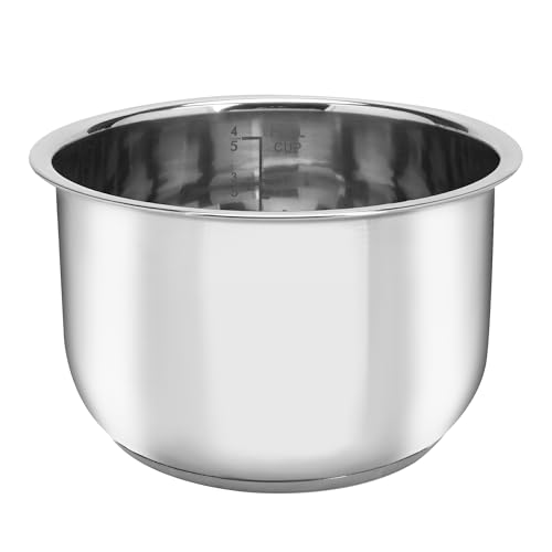 Linkidea Reiskocher Innentopf Ersatz, 304 Edelstahl Schnellkochtopf Topf, Multi-Cooker Ersatz Innenschale Kompatibel mit AROMA-ARC-954SBD (Silber) von Linkidea
