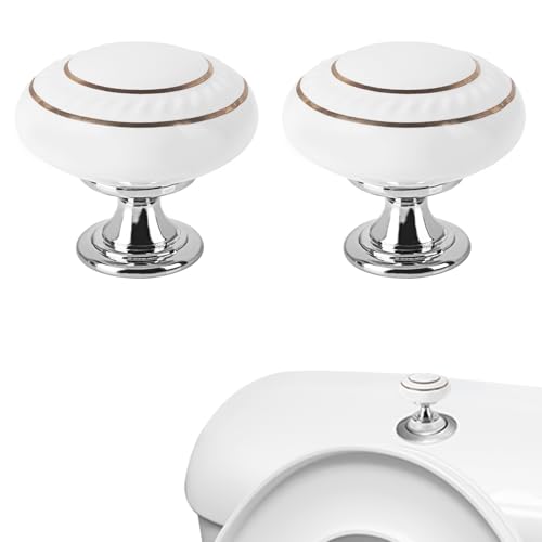 Linkidea WC Tank Top Spülknopf Helfer, WC Top Push Button Hilfe, Spülaufsatz für Lange Nail Art, Kind Flush Toilet Helper (2 Pack/Weiß) von Linkidea