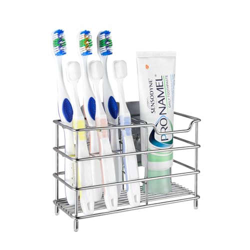 Linkidea Zahnbürstenhalter für Dusche, Badezimmer, Zahnbürsten-Aufbewahrungsständer, Wandhalterung/Arbeitsplatte, 7 Schlitze, kompatibel mit Colgate Extra Clean, Oral-B CrossAction Linkidea Zahnbürstenhalter für Dusche, Badezimmer, Zahnbürsten-Aufbewahrungsständer, Wandhalterung/Arbeitsplatte, 7 Schlitze, kompatibel mit Colgate Extra Clean, Oral-B CrossAction von Linkidea