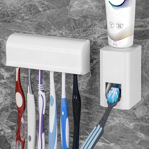 Linkidea Zahnbürstenhalter zur Wandmontage mit Abdeckung für die Dusche, Wohnmobil-Schrank-Organizer, Selbstklebender Zahnbürstenhalter aus Kunststoff, kompatibel mit Oral-B CrossAction (Type C) von Linkidea