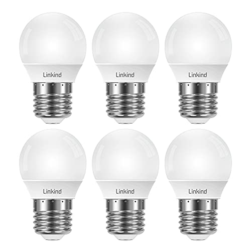 Linkind Dimmbar E27 Golf P45 Lampe 4.2W, erzetzt 40 Watt, 6500K Kaltweiß 470Lumen E27 LED Leuchtmittel im Tropfenform G45 Birne, 6 Stück von Linkind