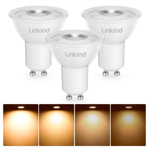 Linkind Dimmbar Warmweiß GU10 LED Lampe, 5.7W ersetzt 75W Reflektorlampe, 2700K GU10 Birne von 560Lm, 110°Abstrahlwinkel PAR16 Energiesparlampe, 3 Stück von Linkind