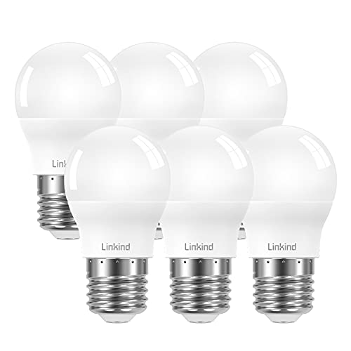 Linkind P45 Golf E27 LED Lampe 7.5W, 60 Watt ersetzt, 806lm 2700K Warmweiß E27 LED Lampe mit 220° Abstrahlwinkel, nicht dimmbar P45/G45 LED Lampe, 6 Stück von Linkind