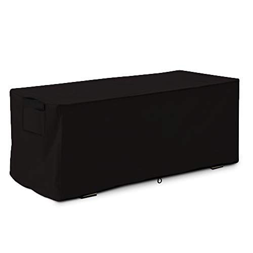 Linkool Premium Gartenaufbewahrungsbox-Abdeckung, 158 x 76 x 69 cm, schwarz, wasserdicht, passend für Outdoor-Terrassenboxen, 120 Gallonen (nur Abdeckung) von Linkool