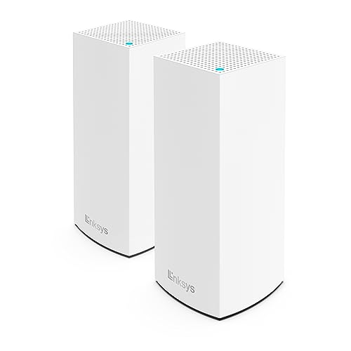 Linksys Atlas Pro 6 Velop Dual-Band-Mesh-WiFi 6-System (AX5400) WLAN-Router mit bis zu 500 m² Funkabdeckung, 4-mal schneller, für mehr als 60 Geräte – 2er-Pack, Weiß Linksys Atlas Pro 6 Velop Dual-Band-Mesh-WiFi 6-System (AX5400) WLAN-Router mit bis zu 500 m² Funkabdeckung, 4-mal schneller, für mehr als 60 Geräte – 2er-Pack, Weiß von Linksys