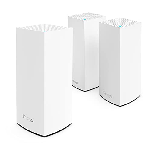 Linksys Blue Label Mesh-WiFi 6-System – 1 x Tri-Band AX4200 Node + 2 x Dual-Band AX5400 Nodes – Internet Gaming Mesh-Router – 80 Geräte, bis zu 760 m² Reichweite, Kinderschutz über die Linksys App Linksys Blue Label Mesh-WiFi 6-System – 1 x Tri-Band AX4200 Node + 2 x Dual-Band AX5400 Nodes – Internet Gaming Mesh-Router – 80 Geräte, bis zu 760 m² Reichweite, Kinderschutz über die Linksys App von Linksys