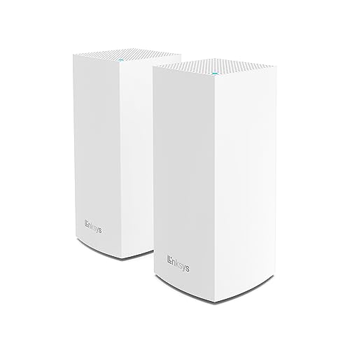 Linksys Velop MX8400 Tri-Band Mesh-WiFi 6-System (AX4200) WLAN-Router mit bis zu 525 m² Funkabdeckung, 3,5-mal schneller, für mehr als 80 Geräte – 2er-Pack, Weiß Linksys Velop MX8400 Tri-Band Mesh-WiFi 6-System (AX4200) WLAN-Router mit bis zu 525 m² Funkabdeckung, 3,5-mal schneller, für mehr als 80 Geräte – 2er-Pack, Weiß von Linksys