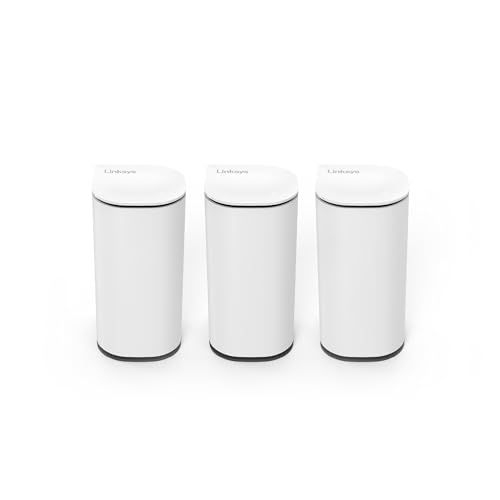 Linksys Velop Micro 7 Mesh-System | Dual-Band mit BE5000 WLAN-Geschwindigkeit | Mesh-Abdeckung bis zu 200 m2 pro Node| 2,5 Gbit/s Ethernet | 1,8X schnelleres WLAN als WiFi 6 | 3er-Pack Linksys Velop Micro 7 Mesh-System | Dual-Band mit BE5000 WLAN-Geschwindigkeit | Mesh-Abdeckung bis zu 200 m2 pro Node| 2,5 Gbit/s Ethernet | 1,8X schnelleres WLAN als WiFi 6 | 3er-Pack von Linksys