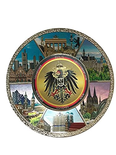 Linktop Germany Metall Souvenir Teller mit Ständer (Metall, 15cm) (15cm) von Linktop