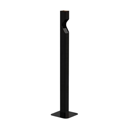 Linmeas-753 Bodenstehender Aschenbecher Kommerzieller vertikaler Zigarettenkippen-Sammeleimer for den Außenbereich, Edelstahl-Aschesäule Aschenbecher für den Innenbereich(Schwarz) von Linmeas-753