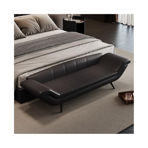 Linmeas-753 Ende der Bettbank Italienischer Leichter Luxus-Betthocker, Schlafzimmer-Nachthocker, minimalistischer Nachttisch, Garderobenhocker, Langer Sofahocker(Schwarz) von Linmeas-753