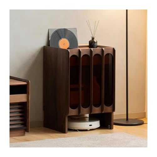 Linmeas-753 Kehrroboter-Organizer, Kehrroboter-Regal, Kehrroboter-Aufbewahrungsschrank aus Massivholz, Kehrroboter-Sideboard-Regal for das Wohnzimmer(Walnut) von Linmeas-753