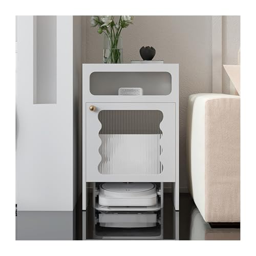 Linmeas-753 Kehrroboter Organizer Kehrroboter Regal Lagerschrank Mobiles Sideboard Kehrroboter Regal Organizer(Weiß) von Linmeas-753