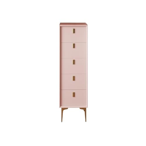 Linmeas-753 Kommode for Schlafzimmer, Moderne Aufbewahrungstruhe an der Wand, extrem schmaler Organizer aus Holz (Color : Pink-A) von Linmeas-753