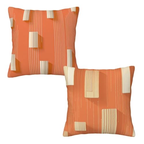 Kissenbezug 45x45 Orange, Dekokissen Kissenbezüge 2er Set, Samt Sofakissen Kopfkissenbezug, Deko Kissen Geometrie Beidseitiger Druck, Zierkissen Kissenbezug, Herbst Deko Wohnzimmer Schlafzimmer H-26 Kissenbezug 45x45 Orange, Dekokissen Kissenbezüge 2er Set, Samt Sofakissen Kopfkissenbezug, Deko Kissen Geometrie Beidseitiger Druck, Zierkissen Kissenbezug, Herbst Deko Wohnzimmer Schlafzimmer H-26 von Linncen