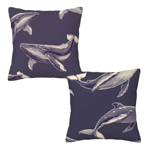 Kissenbezug 45x45 cm Lila, Dekokissen Kissenbezüge 2er Set, Samt Sofakissen Kopfkissenbezug, Deko Kissen Tier Beidseitiger Druck, Zierkissen Kissenbezug für Herbst Deko Wohnzimmer Schlafzimmer H-88 Kissenbezug 45x45 cm Lila, Dekokissen Kissenbezüge 2er Set, Samt Sofakissen Kopfkissenbezug, Deko Kissen Tier Beidseitiger Druck, Zierkissen Kissenbezug für Herbst Deko Wohnzimmer Schlafzimmer H-88 von Linncen