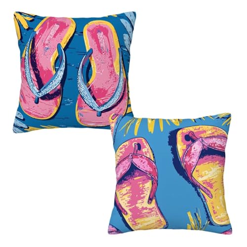 Kissenbezug 50x50 cm Blau, Dekokissen Kissenbezüge 2er Set, Samt Sofakissen Kopfkissenbezug, Deko Kissen Sommer Beidseitiger Druck, Zierkissen Kissenbezug für Herbst Deko Wohnzimmer Schlafzimmer E-52 Kissenbezug 50x50 cm Blau, Dekokissen Kissenbezüge 2er Set, Samt Sofakissen Kopfkissenbezug, Deko Kissen Sommer Beidseitiger Druck, Zierkissen Kissenbezug für Herbst Deko Wohnzimmer Schlafzimmer E-52 von Linncen
