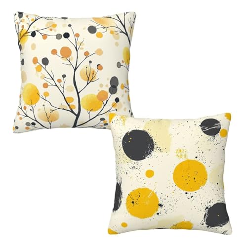 Kissenbezug 80x80 Senfgelb, Dekokissen Kissenbezüge 2er Set, Samt Sofakissen Kopfkissenbezug, Deko Kissen Geometrie Beidseitiger Druck, Zierkissen Kissenbezug, Herbst Deko Wohnzimmer Schlafzimmer Z-36 Kissenbezug 80x80 Senfgelb, Dekokissen Kissenbezüge 2er Set, Samt Sofakissen Kopfkissenbezug, Deko Kissen Geometrie Beidseitiger Druck, Zierkissen Kissenbezug, Herbst Deko Wohnzimmer Schlafzimmer Z-36 von Linncen