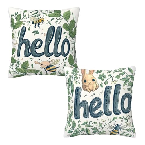 Kissenbezug 80x80 cm Beige, Dekokissen Kissenbezüge 2er Set, Samt Sofakissen Kopfkissenbezug, Deko Kissen Modern Beidseitiger Druck, Zierkissen Kissenbezug für Herbst Deko Wohnzimmer Schlafzimmer A-96 Kissenbezug 80x80 cm Beige, Dekokissen Kissenbezüge 2er Set, Samt Sofakissen Kopfkissenbezug, Deko Kissen Modern Beidseitiger Druck, Zierkissen Kissenbezug für Herbst Deko Wohnzimmer Schlafzimmer A-96 von Linncen