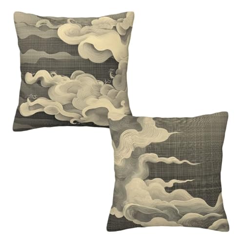 Kissenbezug 80x80 cm Grau, Dekokissen Kissenbezüge 2er Set, Samt Sofakissen Kopfkissenbezug, Deko Kissen Abstrakt Beidseitiger Druck, Zierkissen Kissenbezug, Herbst Deko Wohnzimmer Schlafzimmer Z-40 Kissenbezug 80x80 cm Grau, Dekokissen Kissenbezüge 2er Set, Samt Sofakissen Kopfkissenbezug, Deko Kissen Abstrakt Beidseitiger Druck, Zierkissen Kissenbezug, Herbst Deko Wohnzimmer Schlafzimmer Z-40 von Linncen