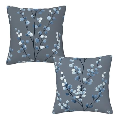 Kissenbezug 80x80 cm Grau, Dekokissen Kissenbezüge 2er Set, Samt Sofakissen Kopfkissenbezug, Deko Kissen Anlage Beidseitiger Druck, Zierkissen Kissenbezug für Herbst Deko Wohnzimmer Schlafzimmer H-24 Kissenbezug 80x80 cm Grau, Dekokissen Kissenbezüge 2er Set, Samt Sofakissen Kopfkissenbezug, Deko Kissen Anlage Beidseitiger Druck, Zierkissen Kissenbezug für Herbst Deko Wohnzimmer Schlafzimmer H-24 von Linncen