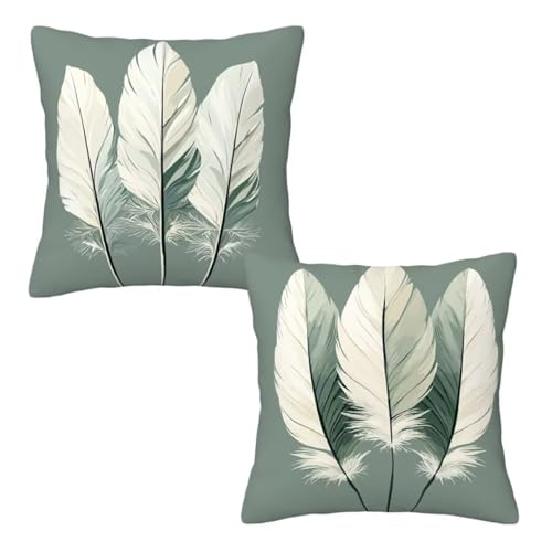 Kissenbezug 80x80 cm Olive, Dekokissen Kissenbezüge 2er Set, Samt Sofakissen Kopfkissenbezug, Deko Kissen Feder Beidseitiger Druck, Zierkissen Kissenbezug für Herbst Deko Wohnzimmer Schlafzimmer Z-82 Kissenbezug 80x80 cm Olive, Dekokissen Kissenbezüge 2er Set, Samt Sofakissen Kopfkissenbezug, Deko Kissen Feder Beidseitiger Druck, Zierkissen Kissenbezug für Herbst Deko Wohnzimmer Schlafzimmer Z-82 von Linncen