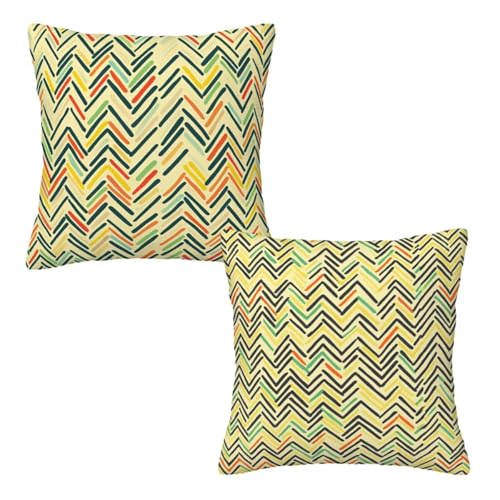 Kopfkissenbezug 45x45 2er Set Senfgelb Dekokissen Kissenbezüge, Samt Sofakissen Kopfkissenbezug, Deko Kissen Geometrie Muster Beidseitiger Druck für Herbst Deko Wohnzimmer, Geschenke für Frauen H-49 Kopfkissenbezug 45x45 2er Set Senfgelb Dekokissen Kissenbezüge, Samt Sofakissen Kopfkissenbezug, Deko Kissen Geometrie Muster Beidseitiger Druck für Herbst Deko Wohnzimmer, Geschenke für Frauen H-49 von Linncen