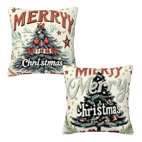 Kopfkissenbezug 45x45 cm 2er Set Weihnachten Dekokissen Kissenbezüge, Samt Sofakissen Kopfkissenbezug, Deko Kissen Baum Muster Beidseitiger Druck für Herbst Deko Wohnzimmer, Geschenke für Frauen H-35 Kopfkissenbezug 45x45 cm 2er Set Weihnachten Dekokissen Kissenbezüge, Samt Sofakissen Kopfkissenbezug, Deko Kissen Baum Muster Beidseitiger Druck für Herbst Deko Wohnzimmer, Geschenke für Frauen H-35 von Linncen