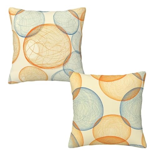 Kopfkissenbezug 55x55 cm 2er Set Gelb Dekokissen Kissenbezüge, Samt Sofakissen Kopfkissenbezug, Deko Kissen Geometrie Muster Beidseitiger Druck für Herbst Deko Wohnzimmer, Geschenke für Frauen D-33 Kopfkissenbezug 55x55 cm 2er Set Gelb Dekokissen Kissenbezüge, Samt Sofakissen Kopfkissenbezug, Deko Kissen Geometrie Muster Beidseitiger Druck für Herbst Deko Wohnzimmer, Geschenke für Frauen D-33 von Linncen