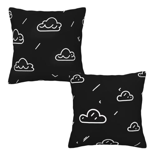 Kopfkissenbezug 60x60 cm 2er Set Schwarz Dekokissen Kissenbezüge, Samt Sofakissen Kopfkissenbezug, Deko Kissen Modern Muster Beidseitiger Druck für Herbst Deko Wohnzimmer, Geschenke für Frauen Z-67 Kopfkissenbezug 60x60 cm 2er Set Schwarz Dekokissen Kissenbezüge, Samt Sofakissen Kopfkissenbezug, Deko Kissen Modern Muster Beidseitiger Druck für Herbst Deko Wohnzimmer, Geschenke für Frauen Z-67 von Linncen