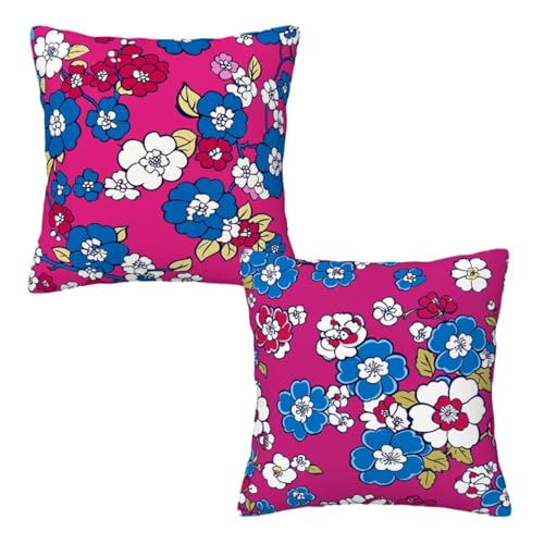 Kopfkissenbezug 65x65 cm 2er Set Lila Dekokissen Kissenbezüge, Samt Sofakissen Kopfkissenbezug, Deko Kissen Blumen Muster Beidseitiger Druck für Herbst Deko Wohnzimmer Sofa, Geschenke für Frauen Z-29 Kopfkissenbezug 65x65 cm 2er Set Lila Dekokissen Kissenbezüge, Samt Sofakissen Kopfkissenbezug, Deko Kissen Blumen Muster Beidseitiger Druck für Herbst Deko Wohnzimmer Sofa, Geschenke für Frauen Z-29 von Linncen
