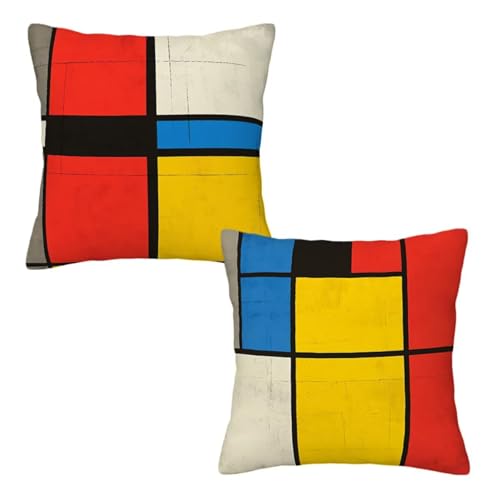 Kopfkissenbezug 80x80 cm 2er Set Bunt Dekokissen Kissenbezüge, Samt Sofakissen Kopfkissenbezug, Deko Kissen Geometrie Muster Beidseitiger Druck für Herbst Deko Wohnzimmer, Geschenke für Frauen E-27 Kopfkissenbezug 80x80 cm 2er Set Bunt Dekokissen Kissenbezüge, Samt Sofakissen Kopfkissenbezug, Deko Kissen Geometrie Muster Beidseitiger Druck für Herbst Deko Wohnzimmer, Geschenke für Frauen E-27 von Linncen