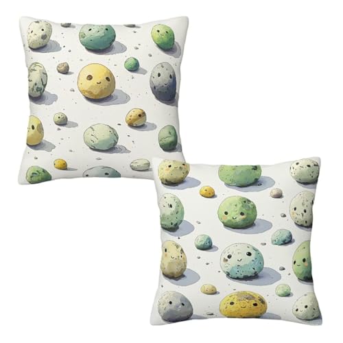 Kopfkissenbezug 80x80 cm 2er Set Grau Dekokissen Kissenbezüge, Samt Sofakissen Kopfkissenbezug, Deko Kissen Niedlich Muster Beidseitiger Druck für Herbst Deko Wohnzimmer, Geschenke für Frauen Z-25 Kopfkissenbezug 80x80 cm 2er Set Grau Dekokissen Kissenbezüge, Samt Sofakissen Kopfkissenbezug, Deko Kissen Niedlich Muster Beidseitiger Druck für Herbst Deko Wohnzimmer, Geschenke für Frauen Z-25 von Linncen