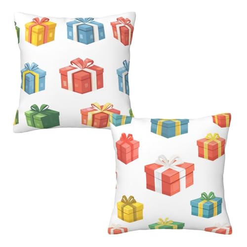 Kopfkissenbezug 80x80 cm 2er Set Weihnachten Dekokissen Kissenbezüge, Samt Sofakissen Kopfkissenbezug, Deko Kissen Weiß Muster Beidseitiger Druck für Herbst Deko Wohnzimmer, Geschenke für Frauen Z-19 Kopfkissenbezug 80x80 cm 2er Set Weihnachten Dekokissen Kissenbezüge, Samt Sofakissen Kopfkissenbezug, Deko Kissen Weiß Muster Beidseitiger Druck für Herbst Deko Wohnzimmer, Geschenke für Frauen Z-19 von Linncen