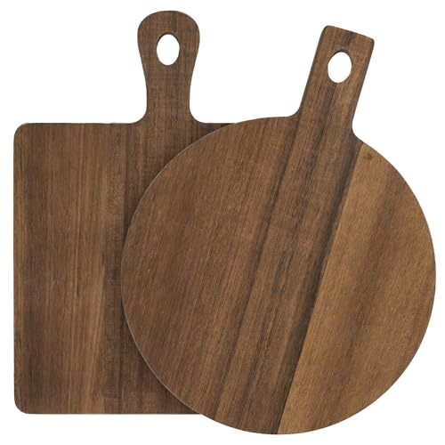 2 Präsentationsbretter aus Akazienholz, Kollektion Ebene, Braun von Linnea