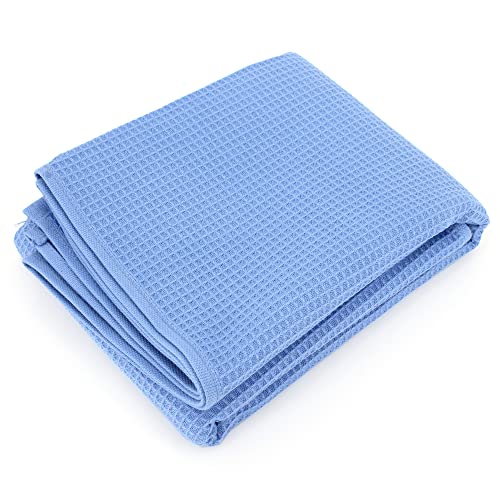 Duschtuch, 70x140 cm Waffelpique „Pure Waffle“ 300 g/m² meerblau von Linnea