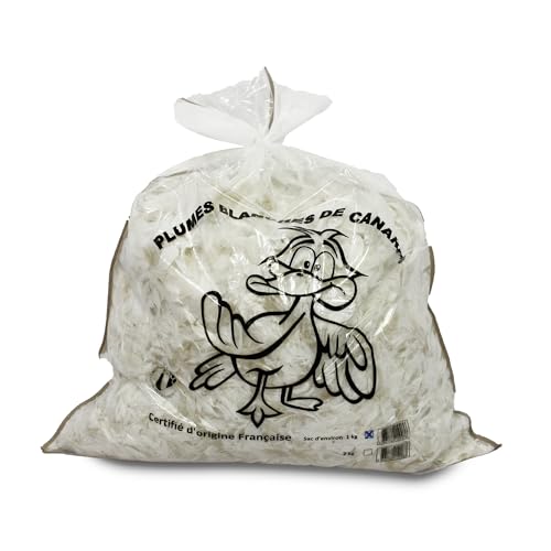 Füllung 95% Federn von Enten 5% Daunen Tasche 1 kg von Linnea