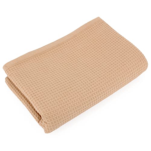 Handtuch, 50 x 100 cm Waffelpique Pure Waffle 300 g/m² beige von Linnea