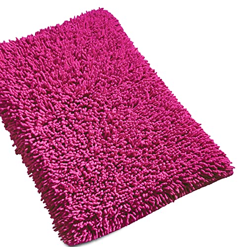 Badteppich Chenille Pure – Fuchsia 50 x 80 von Linnea