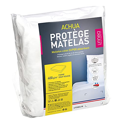 Matratzenschoner „ACHUA", 160 x 210 cm, Molton, 100% Baumwolle, 400 g/m² von Linnea