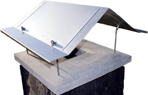 Linneborn Metallwaren GmbH Kaminabdeckung, Schornsteinabdeckung, Kaminhaube aus Edelstahl, Typ Morsum handgefertigt von LINNEBORN METALLWAREN FÜR HAUS UND GARTEN