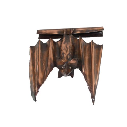 Linneborn Metallwaren GmbH Kupferfigur Fledermaus für die Dachrinne, 17 cm Echt Kupfer Handarbeit Dachrinnenfigur, Dachschmuck, Hausschmuck von Linneborn Metallwaren GmbH