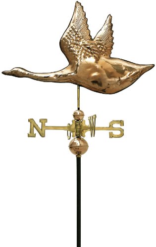 Linneborn Metallwaren GmbH Wetterfahne Wettergans aus Kupfer poliert von LINNEBORN METALLWAREN FÜR HAUS UND GARTEN