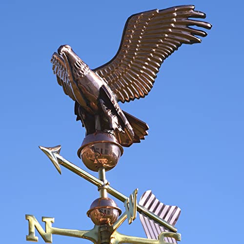 Mittelgroße Wetterfahne 431 – Adler aus Kupfer von LINNEBORN METALLWAREN FÜR HAUS UND GARTEN