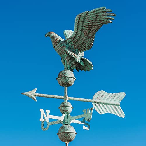 Mittelgroße Wetterfahne 431 – Adler aus Kupfer von LINNEBORN METALLWAREN FÜR HAUS UND GARTEN