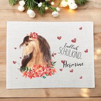 Personalisiertes Platzdeckchen Für Die Einschulung Mit Pferd Und Herzchen - Geschenke Schulkinder Schulanfang 2025 Personalisiertes Platzdeckchen Für Die Einschulung Mit Pferd Und Herzchen - Geschenke Schulkinder Schulanfang 2025 von LinnieUndRelli