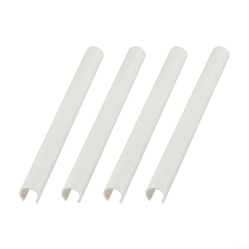 4-teiliges Heizkörperrohrabdeckungs-Set mit verstellbaren Längen, 15 mm Durchmesser, 200 mm, 300 mm, 500 mm Größen zum Verstecken von Rohren zu Hause oder im Büro (weiß-200 mm) von Linnkyfloa