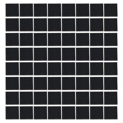 Linnkyfloa 100 Stück 20 x 20 mm Klebstoffe Glas Spiegel Mosaik Fliesen kleine quadratische Aufkleber für DIY Discokugel und kreative Wanddekoration in Küche Bad Schlafzimmer (schwarz) von Linnkyfloa